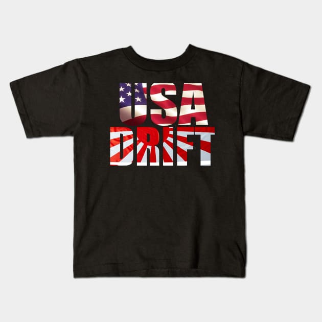 USA Drift Kids T-Shirt by SirOric0826